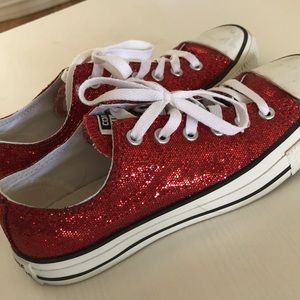 red glitter chucks